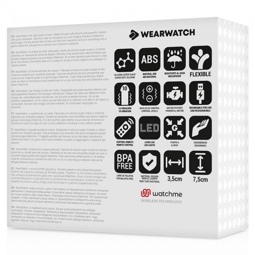 Розовое виброяйцо с белым пультом-часами Wearwatch Egg Wireless Watchme